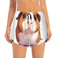 thumbnail image 2 of Balery Cartoon Guinea Pig Pantalones cortos deportivos para mujer con forro y dos bolsillos, elásticos, para entrenamiento, gimnasio, yoga-Medium, 2 of 7