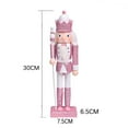 thumbnail image 5 of 4 Piezas Figuras de Cascanueces Únicas 30cm Madera para Festival Cumpleaños Hogar BLESIY Cascanueces Juguetes, 5 of 5