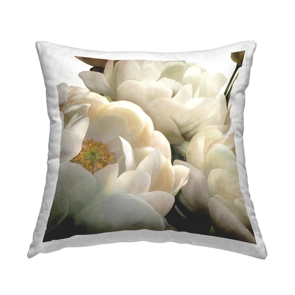 Stupell Industries Curved Floral Blooms Decorative Printed Throw Pillow Design by Carol Robinson.