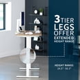 thumbnail image 6 of VIVO Electric 55" x 28" Stand Up Desk, Reclaimed Wood Table Top, White Frame, 6 of 8