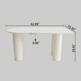 thumbnail image 4 of 7-Piece Dining Table Set with 6 Armless Dining Chairs, 63" Kitchen Table & Chairs Set for 4-6, Dining Room Table with MDF Board, Perfect for Small Space, Easy Clean, Cream+Black, 4 of 8