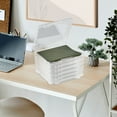thumbnail image 2 of Sorbus Narrow Clear Hanging File Organizer Bin, Stackable Plastic Document Storage Holder, 6 pack, 2 of 7