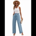 thumbnail image 2 of Pantalones de Salón Anchos para Mujer, Color Azul , Talla XL, 2 of 8