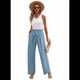 thumbnail image 2 of Pantalones de Salón Anchos para Mujer, Color Azul , Talla M, 2 of 8