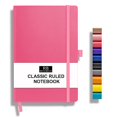 thumbnail image 2 of RICCO BELLO Lined Journal Notebook with Pen Holder, Faux Leather Hardcover, College Ruled, for Work, Notes | 96 Sheets /192 Lined Pages, 5.7 x 8.4-Inches (Pink), 2 of 4