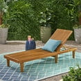 thumbnail image 2 of Noble House Chaise Longue Extérieure Nadine - Ensemble de 1, Teck, 2 of 5