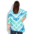 thumbnail image 2 of Avenue Women's Plus Size 3/4 Sleeve Tie Dye Top Round Neckline, 2 of 4