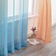 thumbnail image 4 of Nvzi Cortinas transparentes con textura, paneles transparentes para privacidad, ligeros y aireados, para dormitorio, sala de estar, patio, puerta de vidrio (2 piezas, 78,7 x 39,3 pulgadas, A53), 4 of 5
