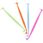 4 Pcs Orthodontic Toothbrush Double- Ended Interspace Brushes Soft Trim Toothbrush Gap Toothbrush for Orthodontic Braces Detail Cleaning