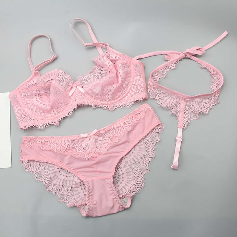 Tawop Women Cute Lingerie Lace Lingerie Sexy Underwear For Women Naughty  Sayings Pink Size M 