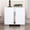 White, variant on Noble House Modern Mirrored Nightstand with 2 Drawers and Metal Legs, Black