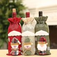 thumbnail image 1 of Funda para botella de vino navideña, alce, muñeco de nieve, Papá Noel, bolsas de vino navideñas, funda para botella de vino, 1 of 5