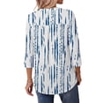 thumbnail image 4 of Fantaslook 3/4 Length Sleeve Womens Tops Dressy Casual Boho Blouses V Neck Pleated Tunic Tops Work Shirts, 4 of 8