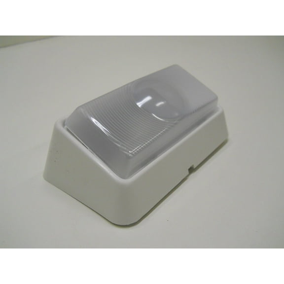 White LED 12V RV Camper Trailer Porch Security Light / Angled White Base