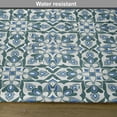 thumbnail image 6 of Ambesonne Vintage Place Mats Set of 4, Moroccan Tile Floral Shapes, Standard Size, Reseda Green Grey Blue, 6 of 6