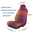 thumbnail image 3 of Balery Purple Yellow Buffalo Plaid Pattern Car Seat Cover - Soft & Breathable Front Premium Covers with Non-Slip Protector Fits Most Automotive, Vans, SUVs, Trucks - 1 Unit, 3 of 5