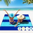 thumbnail image 1 of Manta de playa Famstar de gran tamaño, 305 x 274 cm, impermeable y ligera, 1 of 7
