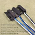 thumbnail image 2 of 3 Sets Black Magnetic Switch Wiring NO/NC Flush Door Sensor Hidden Window Contact Reed Switch for Access Control Replace Alarm System, 2 of 5