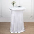thumbnail image 6 of Efavormart White Round Spandex Cocktail Table Cover With Natural Wavy Drapes - Perfect for Wedding, Party, Indoor & Outdoor Events, Holiday Parties, Showers, Corporate Affairs, Banquet, and Decorati, 6 of 11