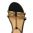 thumbnail image 4 of City Classified BB75 Women Leatherette Plated T-Strap Open Toe Wedge Sandal, 4 of 6