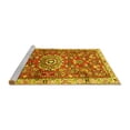 thumbnail image 2 of Ahgly Company Machine Washable Indoor Round Medallion Yellow Traditional Area Rugs, 8' Round, 2 of 4