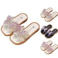 thumbnail image 1 of JDQJBZ Girl's Slippers Sparkly Butterfly Slide Sandals Soft Sole Beach Flip Flops Summer Kids, 1 of 3