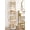 Gold, variant on Olakee Rotating Large-Capacity Jewelry Organizer Stand for Earring, Necklace, Bracelet, Ring, Durable Metal & Wood, Girls & Women, Modern, Brown & White