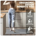 thumbnail image 4 of PABUBE Kitchen Rugs and Mats Anti Fatigue Cushioned, Non Slips Kitchen Floor Mat in Front of Sink, Memory Foam Floor Mat for Standing, 17"x29"+17"x59", Gray, 4 of 9