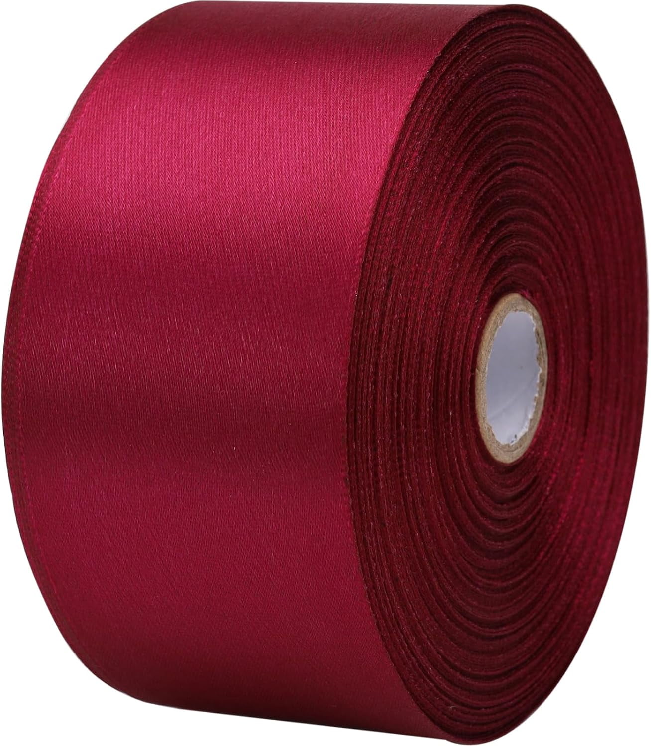 2 inch x 50 Yards Deep Rose Single Face Satin Ribbon Solid Fabric Ribbon for Gift Wrapping Floral Bouquets Wedding Birthday Party Decoration Hair Floral Craft Sewing