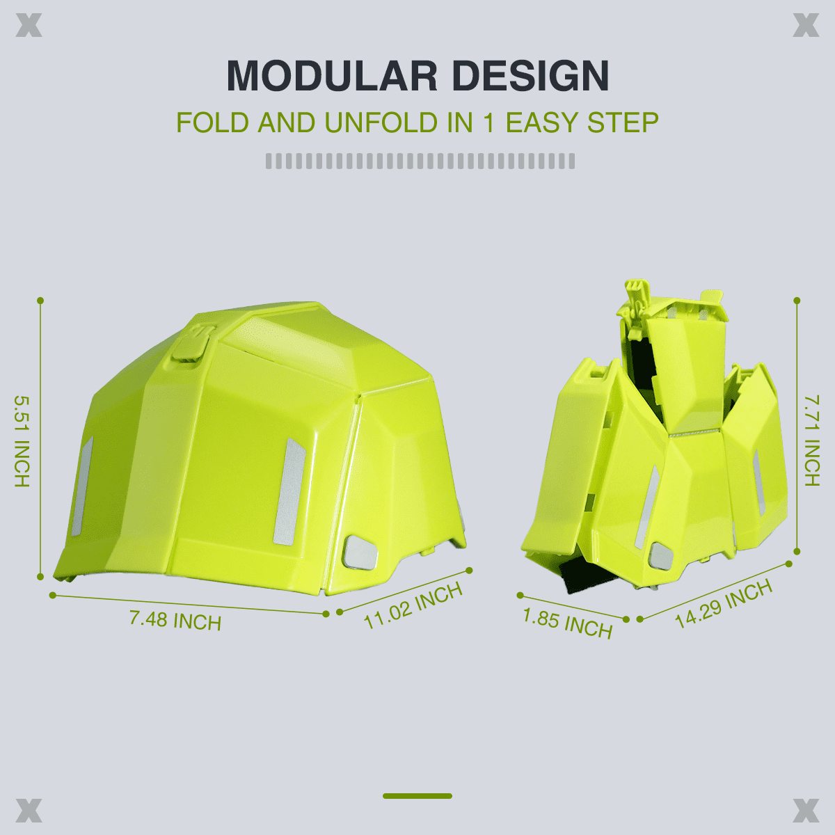 Foldable Safety Hardhat Helmet Outdoors Collapsible Helmet Perfect Construction Hard Hats Safety Cap One Size for Offices Earthquake Public Facilities of Disaster (Fluorescent Yellow)