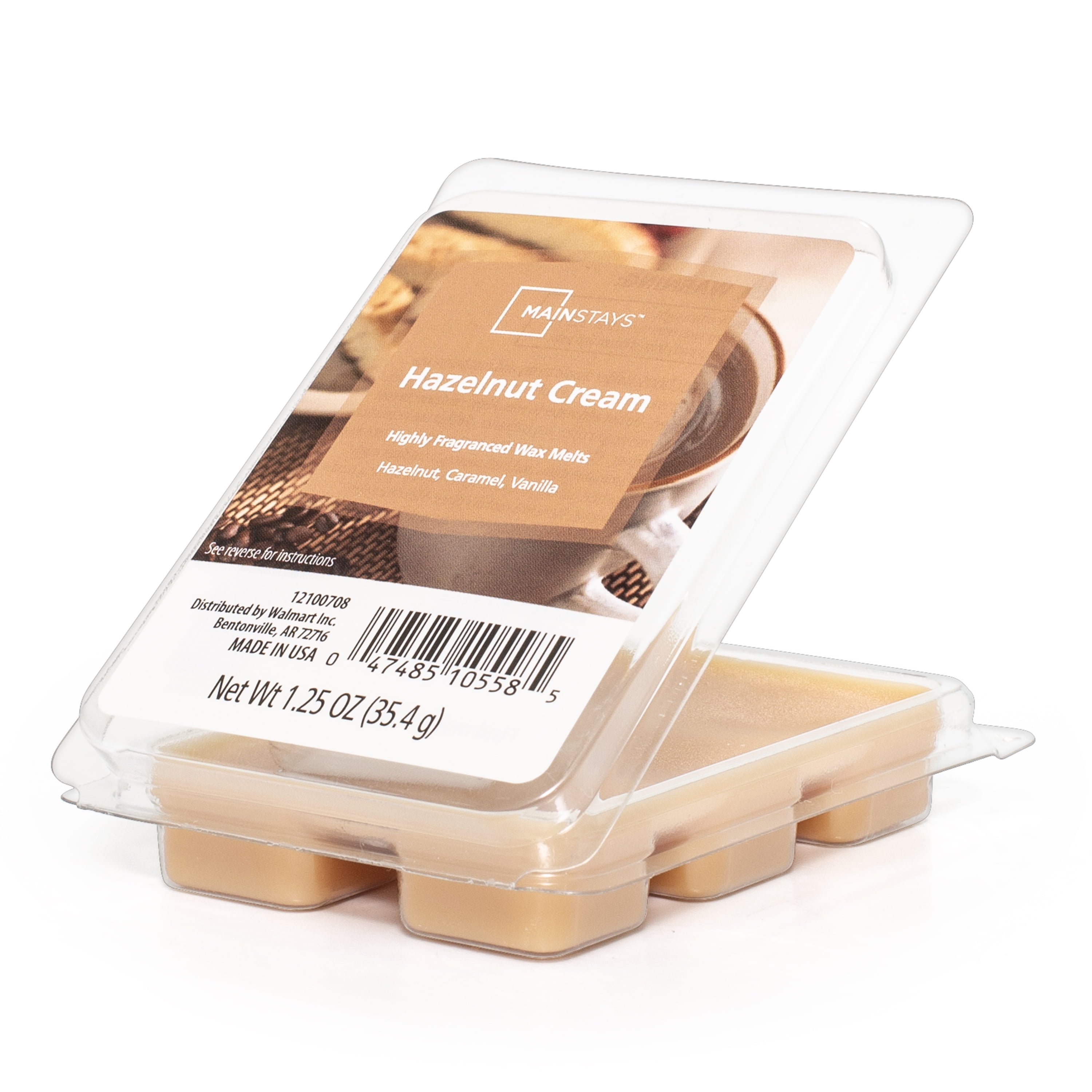 3 pack) Mainstays Hazelnut Cream Scent 6 Cube Wax Melt, 1.25 oz