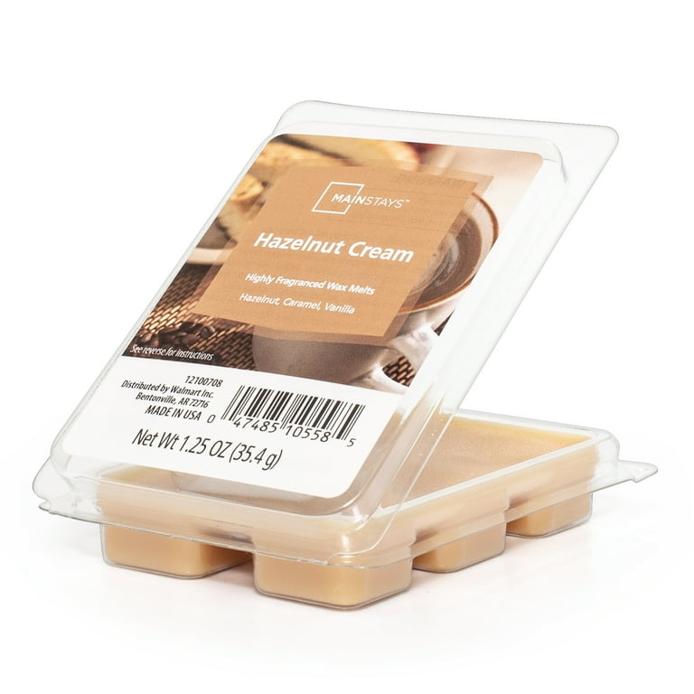 Mainstays Hazelnut Cream 6 Cube Wax Melts 1.25 oz with Hazelnut