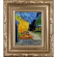 thumbnail image 1 of La Pastiche Vincent Van Gogh 'Cafe Terrace At Night' Hand Painted Framed Canvas Art, 1 of 5