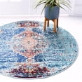 thumbnail image 1 of Unique Loom 3140029 8 x 8 ft. Warhol Vita Round Rug, Turquoise, 1 of 1