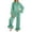 C197/Green, variant on XIYON Womens Pajama Sets Elegant Pajama With Trim Long Sleeve Stand Collar Top And Comfortable Pants For Sleepwear And Relaxation Soft Loungewear