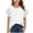 White1, variant on Maean Girls Ruffle Short Sleeve T Shirts Crewneck Cute Blouse Plain Summer Plain Tees 3-14 Years