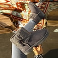thumbnail image 6 of BXJX Womens Mid-Calf Boots, Warm Fleece-Lined Non Slip Slip On Snow Boots Gray Size 7, 6 of 6