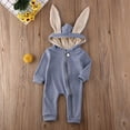 thumbnail image 3 of Douhoow Baby Boy Girl Warm Clothes Rabbit Ears Romper Infant Jumpsuit Bodysuit 0-24M, 3 of 8