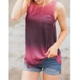 thumbnail image 2 of up to 60% off Gifts Usmixi Womens Tank Tops Fashion Loose Fit Pocket Comfy Breathable Ladies Tshirts Vest Summer Trendy Gradient Print Crewneck Sleeveless Shirts Blouse Red m, 2 of 4