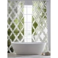 thumbnail image 5 of Sage Green Morocco Sheer Curtains 96 Inch Length 2 Panels Set, Vintage Grey Shabby Chic Plaid Voile Window Treatment Semi Sheer Long Curtains Drapes for Bedroom/Living Room/Kitchen 52"x96"x2, 5 of 7