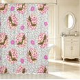 thumbnail image 2 of Erosebridal Lovely Cheetah High Heels Shower Curtain 72Wx72L,Fashion Themed Bathroom Curtain,White Gray, 2 of 5