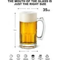 thumbnail image 2 of Beer Mugs,Heavy Large Beer Glasses with Handle,Classic Beer Mug glasses,Style Extra Large Glass Beer Stein Super Mug, 2 of 8