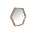 thumbnail image 1 of Miroir Mural Hexagonal Moderne en Bois, 1 of 1