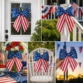 thumbnail image 5 of Ouuluon 4th of July Patriotic Bows Gift Wrapping Ribbon, Red White Blue Woven Striped Ribbon for Memorial Day Holiday Party Festive Home Decoration, 5 of 6