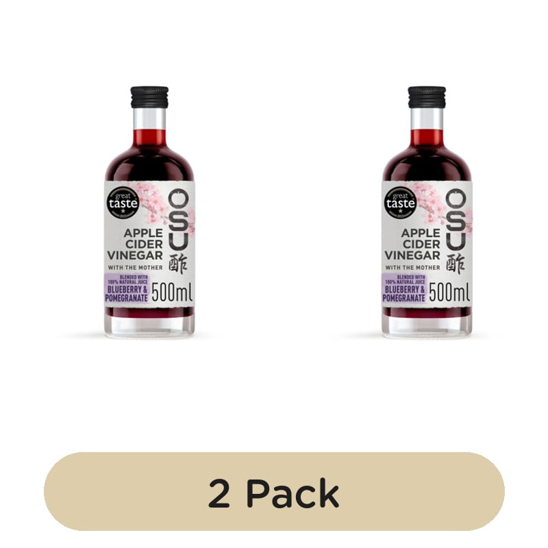 OSU Apple Cider Vinegar Blueberry & Pomegranate 500ml, British Import (Pack of 2)