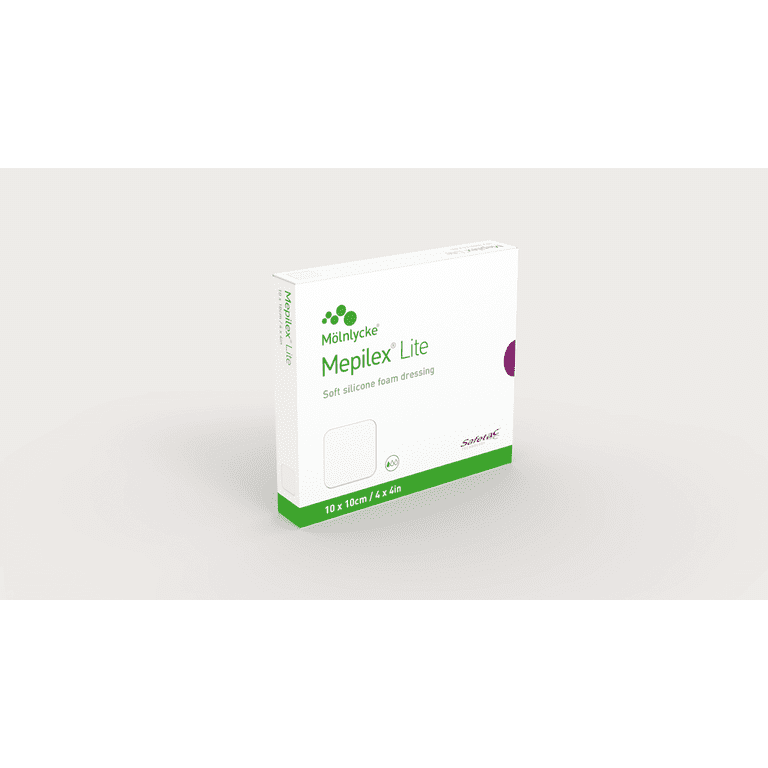 Thin Silicone Foam Dressing Mepilex Lite 8 X 20 Inch Rectangle