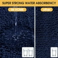 thumbnail image 3 of HAKUNA Upgrade Extra Large Navy Blue Bathroom Rug Set 2 Pieces 32"x20"+60"x20" Ultra Soft, Thick Absorbent Bath Mats, Non Slip Chenille Toilet Mat for Bathroom, Bedroom, Kitchen, 3 of 7