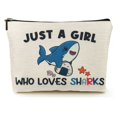 thumbnail image 1 of Bolsa de maquillaje Suemetic Shark Gifts para mujeres, niñas y niños, 1 of 6