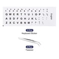 Keyboard Lette Uxcell English Keyboard Sticker Replacement Keyboard Cover Transparent ...