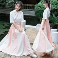 thumbnail image 1 of Hanfu-Hanbok chino para mujer, disfraz para adulto, estudiante Ming, Sarong, largo de cintura mejorado, conjuntos de cuello diario, vestido de fiesta, 2022, 1 of 5
